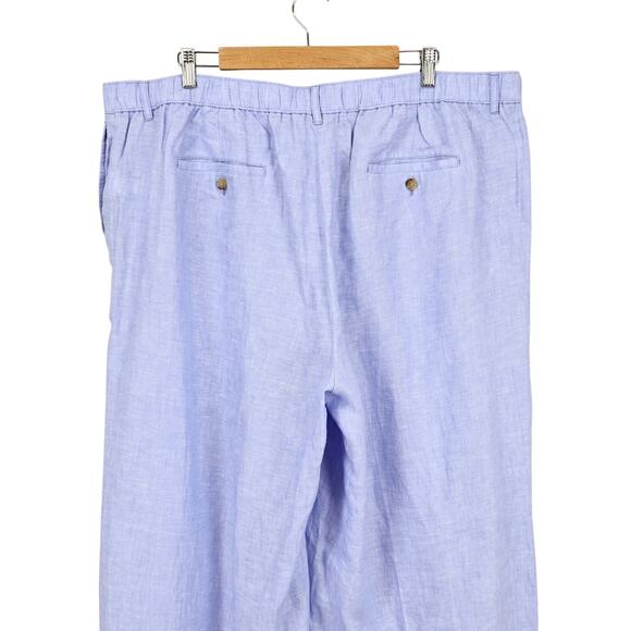 J.Crew Linen Harbor Wide Leg Pant French Blue Size XXL NWOT - Picture 6 of 8